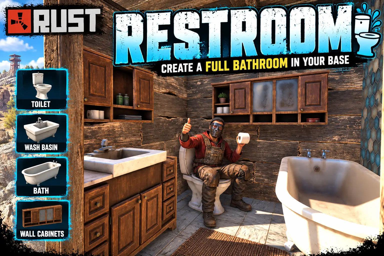 Rust Restroom Base Showcase