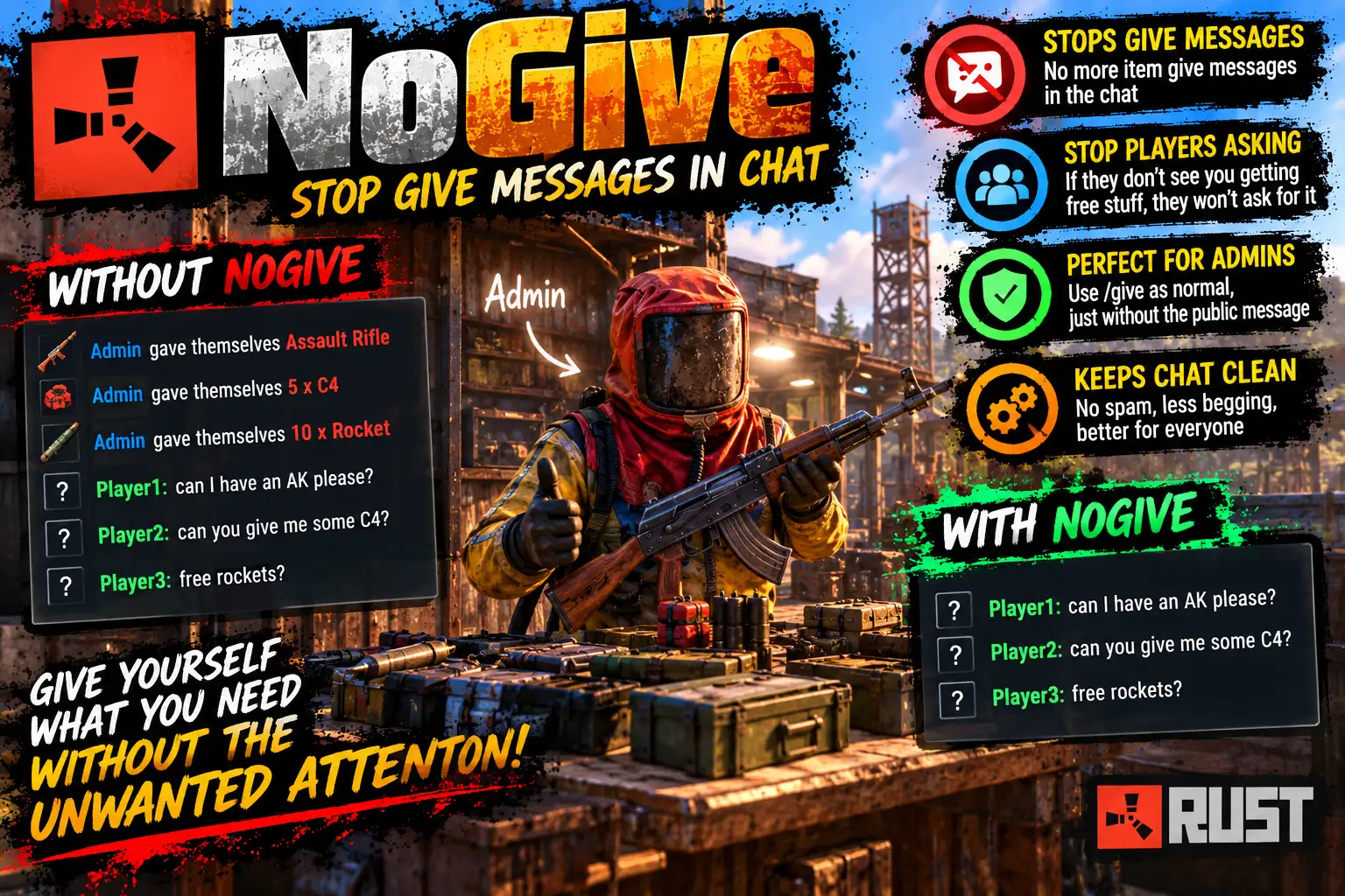 NoGive_ Clean Admin Chat Control